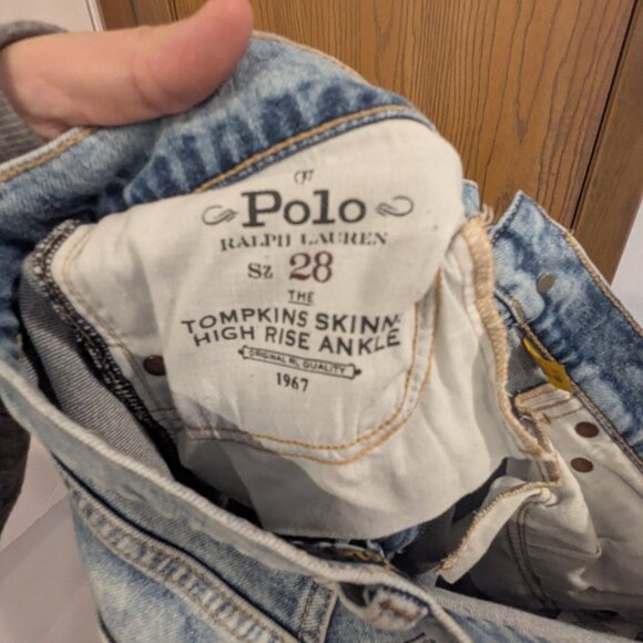 Polo by Ralph Lauren Tompkins Skinny High Rise Ankle  Blue Indigo Size 28 Jeans - Picture 3 of 8